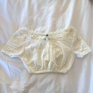 Eyelet Crop Top